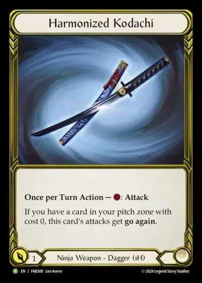 Harmonized Kodachi FAB300-GF - In-Store Qualifiers - The Hunted - Flesh and blood card