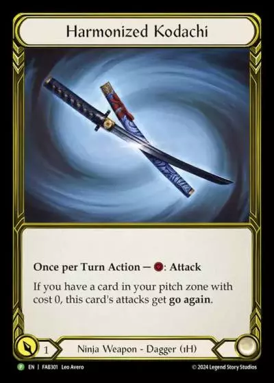 Harmonized Kodachi FAB301-GF - In-Store Qualifiers - The Hunted - Flesh and blood card
