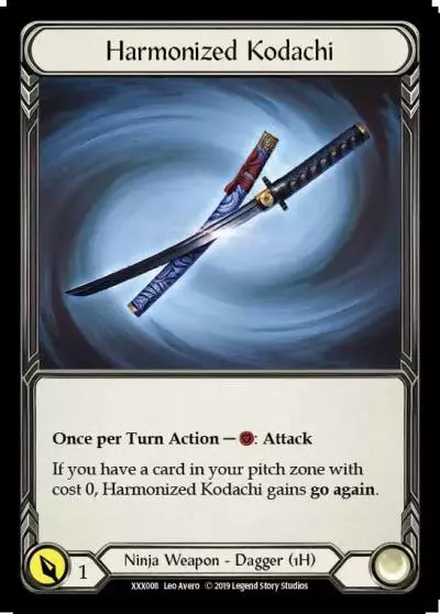 Harmonized Kodachi XXX008 - Organized Play Support - Limited Calling 2019 - Flesh and blood card