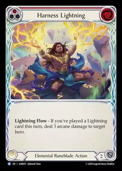 Harness Lightning RED AUR013 - 1st Strike - Aurora - Flesh and blood card