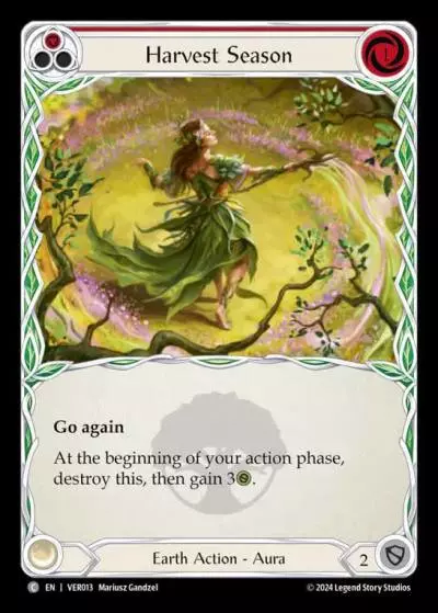 Harvest Season RED VER013 - Rosetta Blitz Deck - Verdance - Flesh and blood card