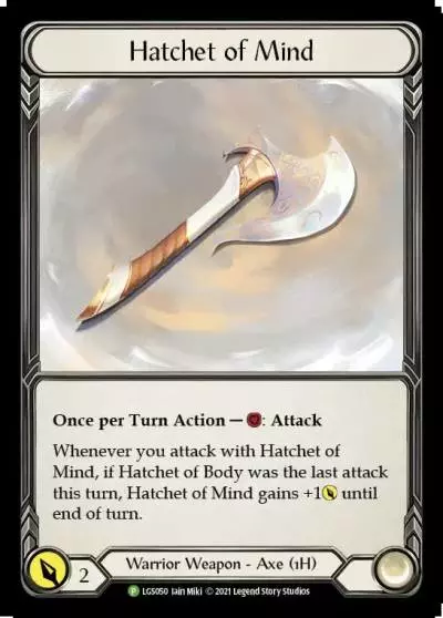 Hatchet of Mind LGS050-CF - Armory - Season 4 - Flesh and blood card