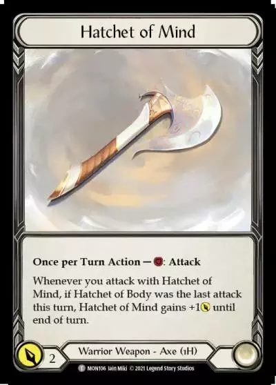 Hatchet of Mind MON106 - Monarch - Flesh and blood card