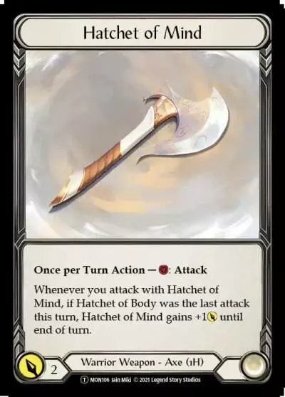 Hatchet of Mind U-MON106 - Monarch - Unlimited - Flesh and blood card