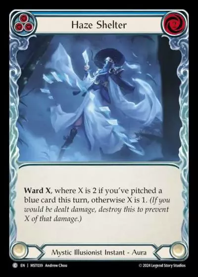 Haze Shelter BLUE MST039 - Part the Mistveil - Flesh and blood card