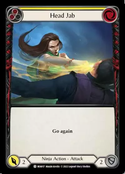 Head Jab YELLOW BEN017 - Benji - Blitz Deck - Flesh and blood card