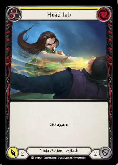 Head Jab YELLOW OUT078 - Outsiders - Flesh and blood card