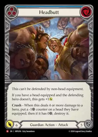Headbutt BLUE MPG016 - Mastery Pack Guardian - Flesh and blood card