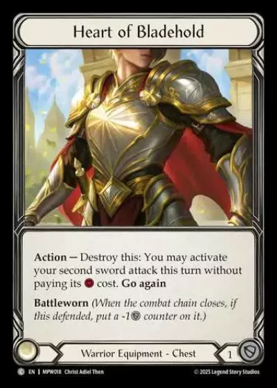 Heart of Bladehold MPW018 - Mastery Pack Warrior - Flesh and blood card