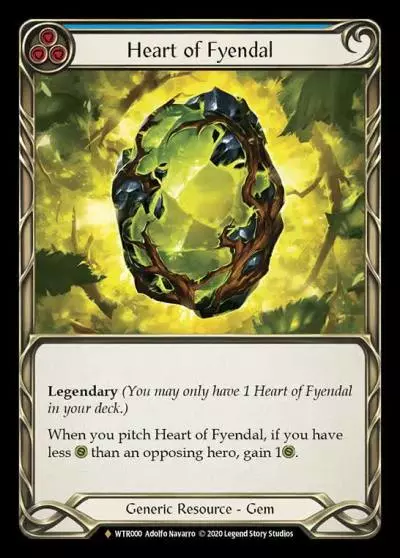 Heart of Fyendal BLUE R-WTR000-RF - Welcome to Rathe - Unlimited Revised - Flesh and blood card