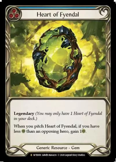 Heart of Fyendal BLUE U-WTR000-RF - Welcome to Rathe - Unlimited - Flesh and blood card