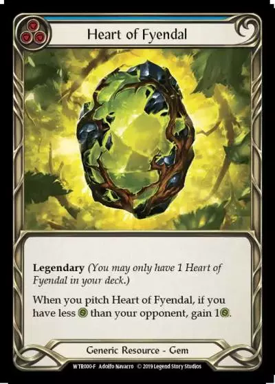 Heart of Fyendal BLUE WTR000-CF - Welcome to Rathe - Flesh and blood card