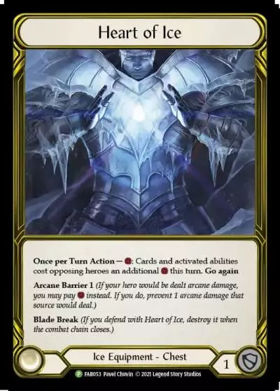 Heart of Ice FAB053-GF - Premier Organized Play - Tales of Aria - Flesh and blood card