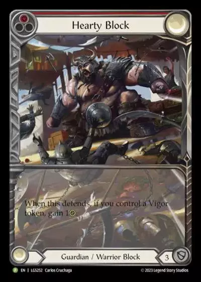 Hearty Block RED LGS252-RF - Armory - Season 12 - Flesh and blood card