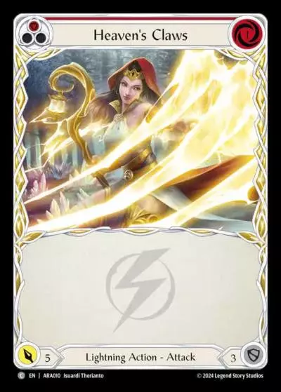 Heaven's Claws RED AUA010 - Rosetta Blitz Deck - Aurora - Flesh and blood card