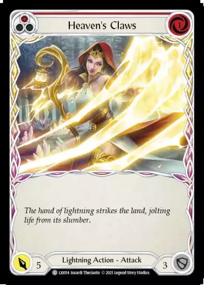 Heaven's Claws RED LXI014 - Lexi - Blitz Deck - Flesh and blood card