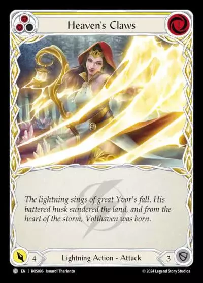 Heaven's Claws YELLOW ROS096 - Rosetta - Flesh and blood card