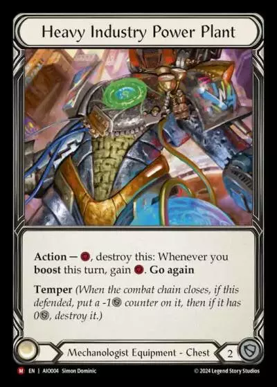 Heavy Industry Power Plant AIO004-RF - Armory Deck - Dash I/O - Flesh and blood card