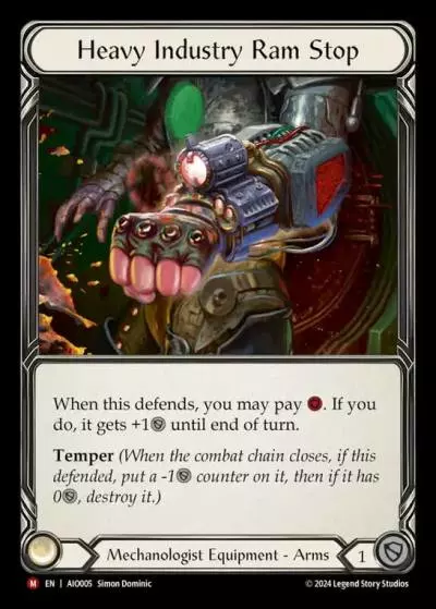 Heavy Industry Ram Stop AIO005-RF - Armory Deck - Dash I/O - Flesh and blood card