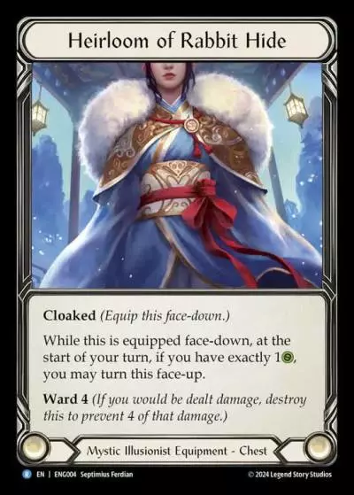 Heirloom of Rabbit Hide ENG004 - Enigma - Blitz Deck - Flesh and blood card