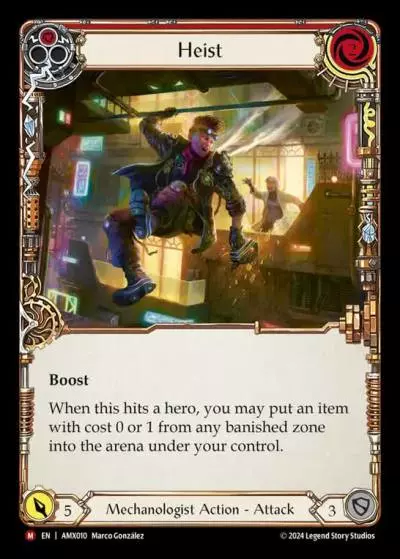 Heist RED AMX010 - Armory Deck - Maxx 'The Hype' Nitro - Flesh and blood card