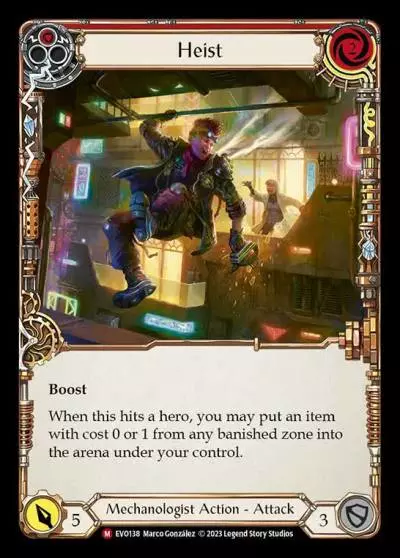Heist RED EVO138 - Bright Lights - Flesh and blood card
