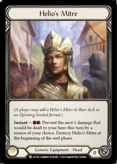 Helio's Mitre LGS103-RF - Pre-release - Uprising - Flesh and blood card