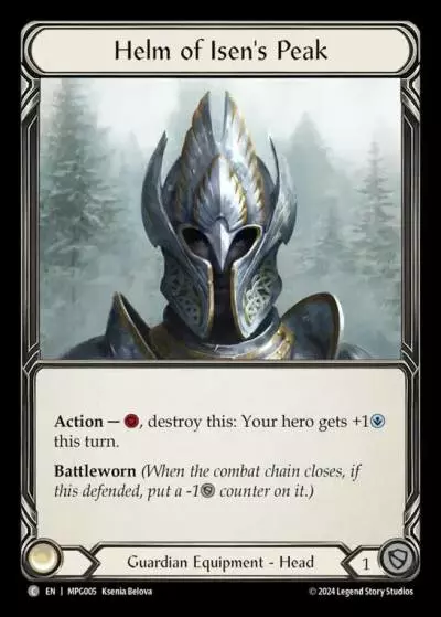 Helm of Isen's Peak MPG005 - Mastery Pack Guardian - Flesh and blood card
