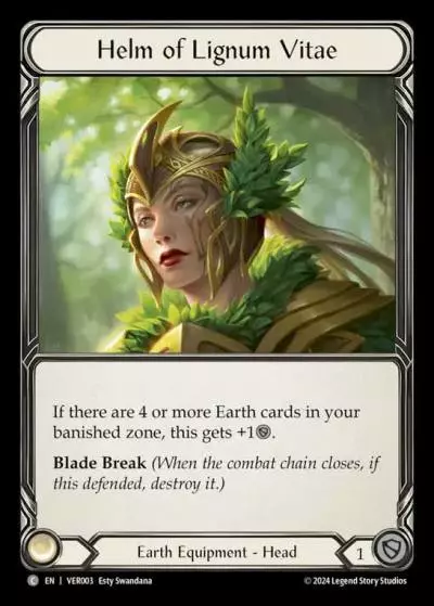 Helm of Lignum Vitae VER003 - Rosetta Blitz Deck - Verdance - Flesh and blood card