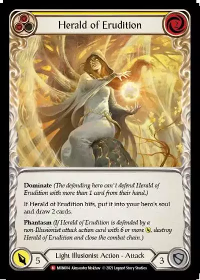 Herald of Erudition YELLOW MON004 - Monarch - Flesh and blood card