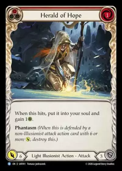 Herald of Hope SAT011 - Silver Age - Prism, Advent of Thrones - Flesh and blood card