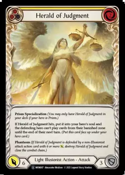 Herald of Judgment YELLOW U-MON007-RF - Monarch - Unlimited - Flesh and blood card