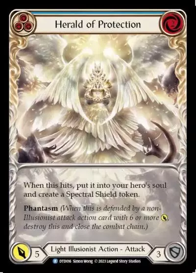 Herald of Protection BLUE DTD016 - Dusk till Dawn - Flesh and blood card