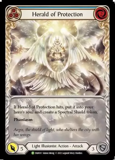 Herald of Protection BLUE FAB031-RF - Marketing - Content Creators Monarch - Flesh and blood card