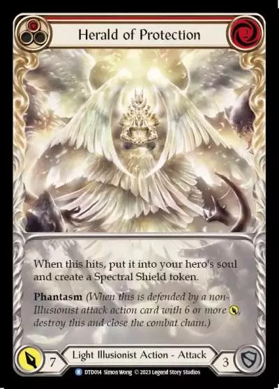 Herald of Protection RED DTD014 - Dusk till Dawn - Flesh and blood card