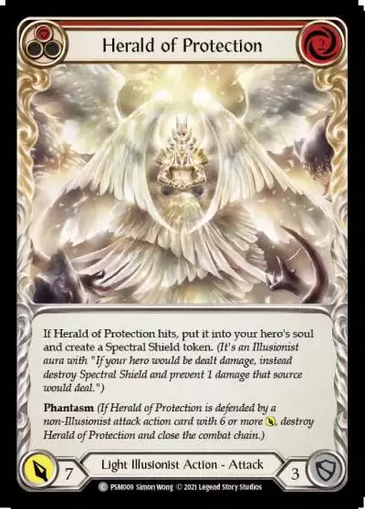 Herald of Protection RED PSM009 - Prism - Blitz Deck - Flesh and blood card