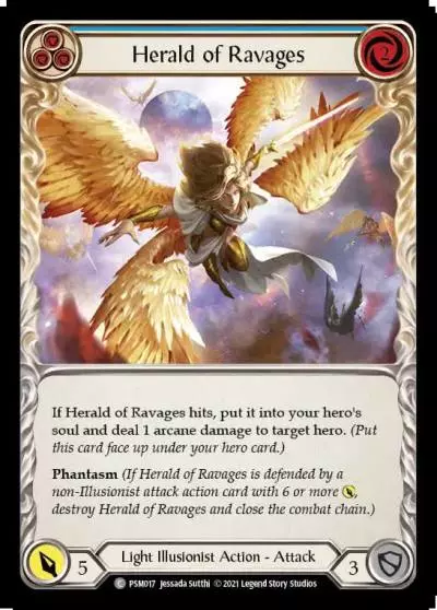 Herald of Ravages BLUE PSM017 - Prism - Blitz Deck - Flesh and blood card