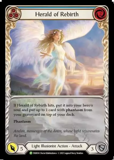 Herald of Rebirth BLUE FAB034-RF - Marketing - Content Creators Monarch - Flesh and blood card