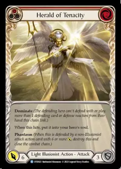 Herald of Tenacity RED DTD023 - Dusk till Dawn - Flesh and blood card