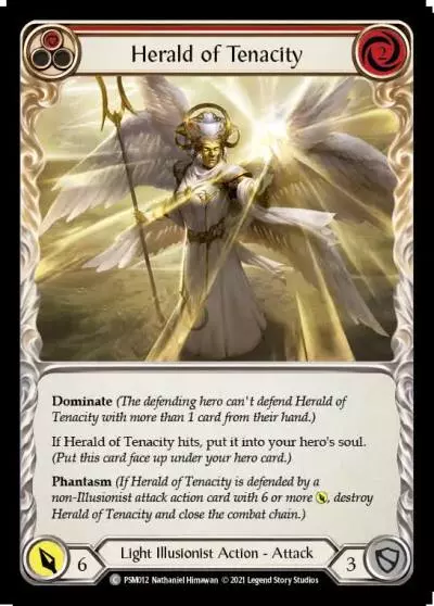 Herald of Tenacity RED PSM012 - Prism - Blitz Deck - Flesh and blood card