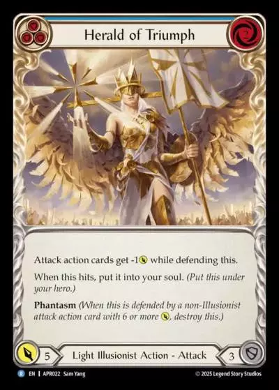 Herald of Triumph BLUE APR022 - Armory Deck Legends - Prism Sculptor of Arc Light - Flesh and blood card