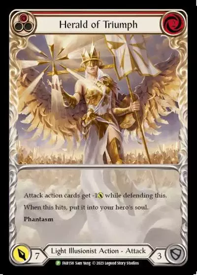 Herald of Triumph RED FAB158-RF - Battle Hardened - Dusk till Dawn - Flesh and blood card