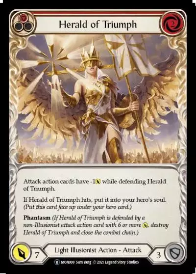 Herald of Triumph RED U-MON008-RF - Monarch - Unlimited - Flesh and blood card