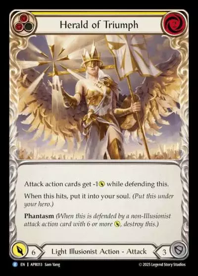 Herald of Triumph YELLOW APR013 - Armory Deck Legends - Prism Sculptor of Arc Light - Flesh and blood card