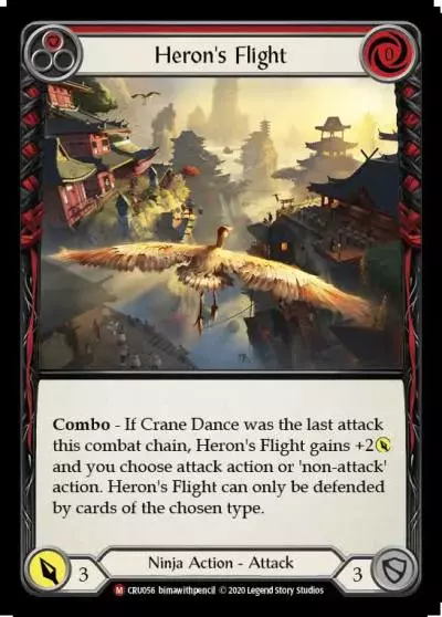 Heron's Flight RED CRU056 - Crucible of War - Flesh and blood card