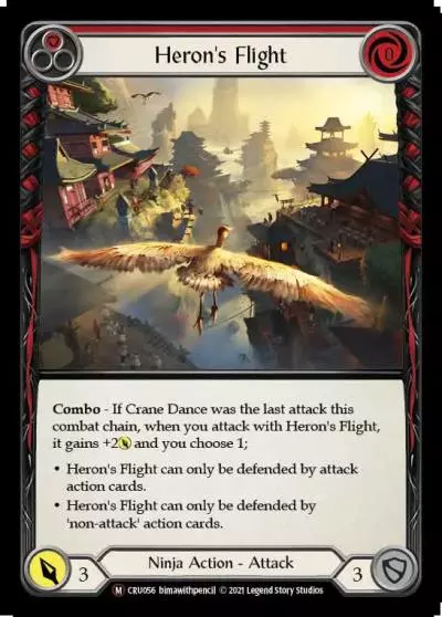 Heron's Flight RED U-CRU056-RF - Crucible of War - Unlimited - Flesh and blood card