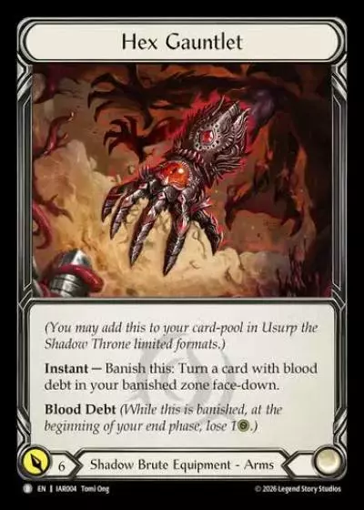 Hex Gauntlet IAR004 - Usurp the Shadow Throne - Flesh and blood card
