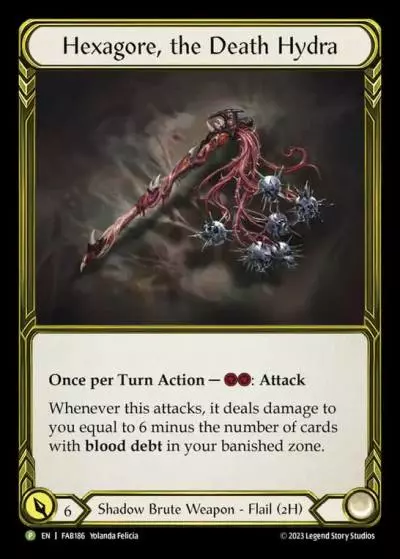 Hexagore, the Death Hydra FAB186-GF - Road to Nationals - 2024 - Flesh and blood card
