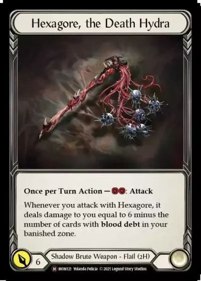 Hexagore, the Death Hydra U-MON121-RF - Monarch - Unlimited - Flesh and blood card