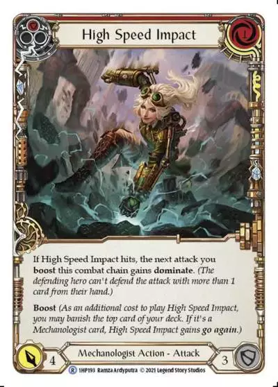 High Speed Impact RED 1HP193 - History Pack 1 - Flesh and blood card